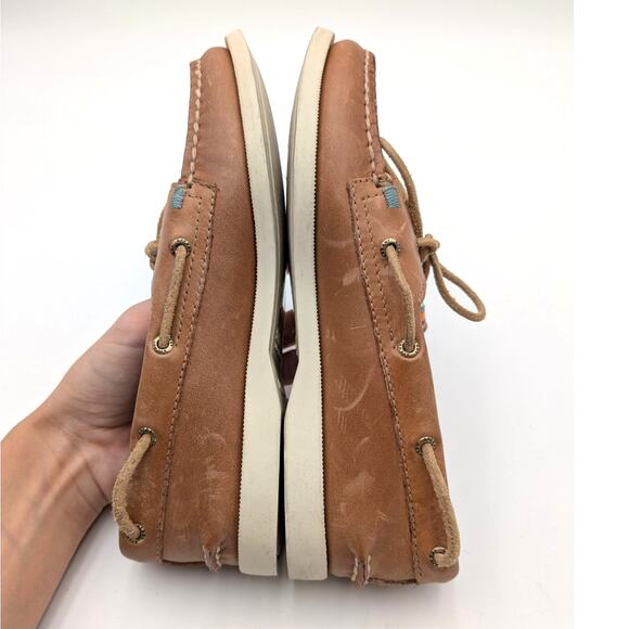 Sperry Authentic Original 2 Eye Beaded Boat Shoe Women's Brown Size US5 EU35 - Picture 5 of 12